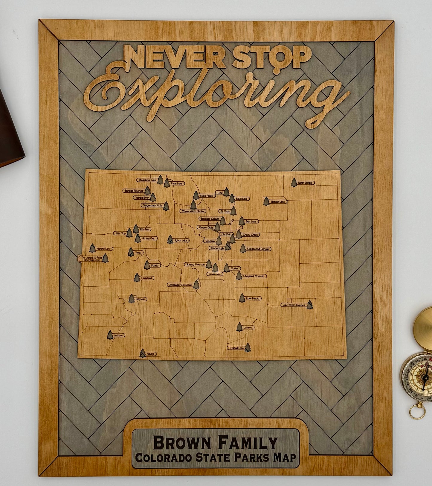 Custom Colorado State Parks Travel Map