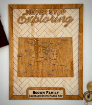 Custom Colorado State Parks Travel Map
