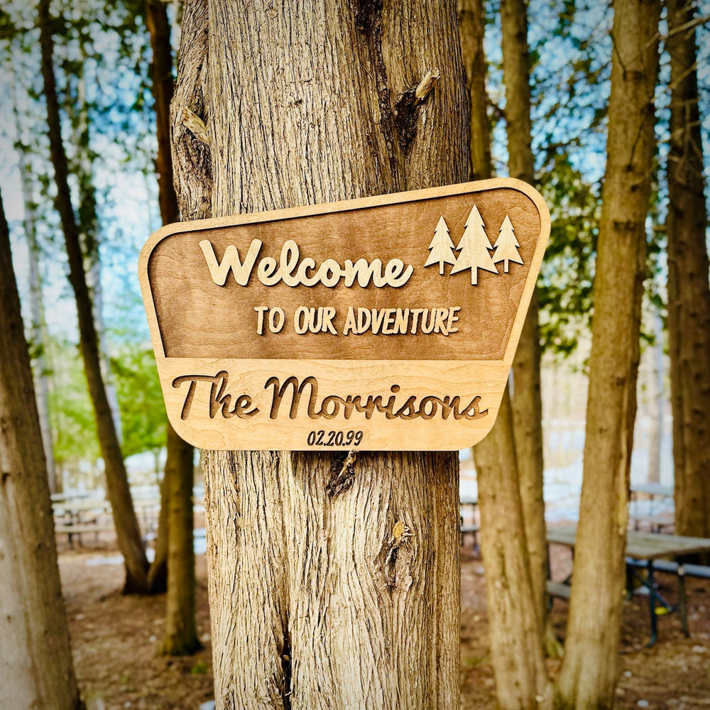 Custom National Parks Family Name Sign
