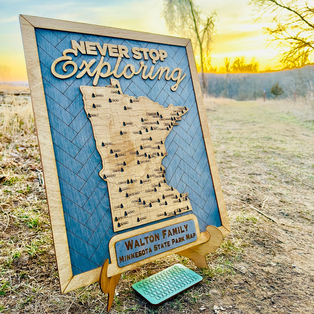 Custom Minnesota State Parks Travel Map