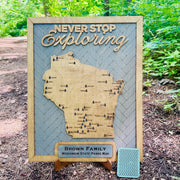 Custom Wisconsin State Parks Travel Map