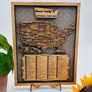 Layered USA National Parks Checklist Map