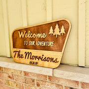 Custom National Parks Family Name Sign