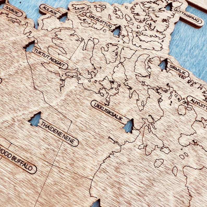 Custom Canadian National Parks Travel Map