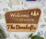 Custom National Parks Family Name Sign