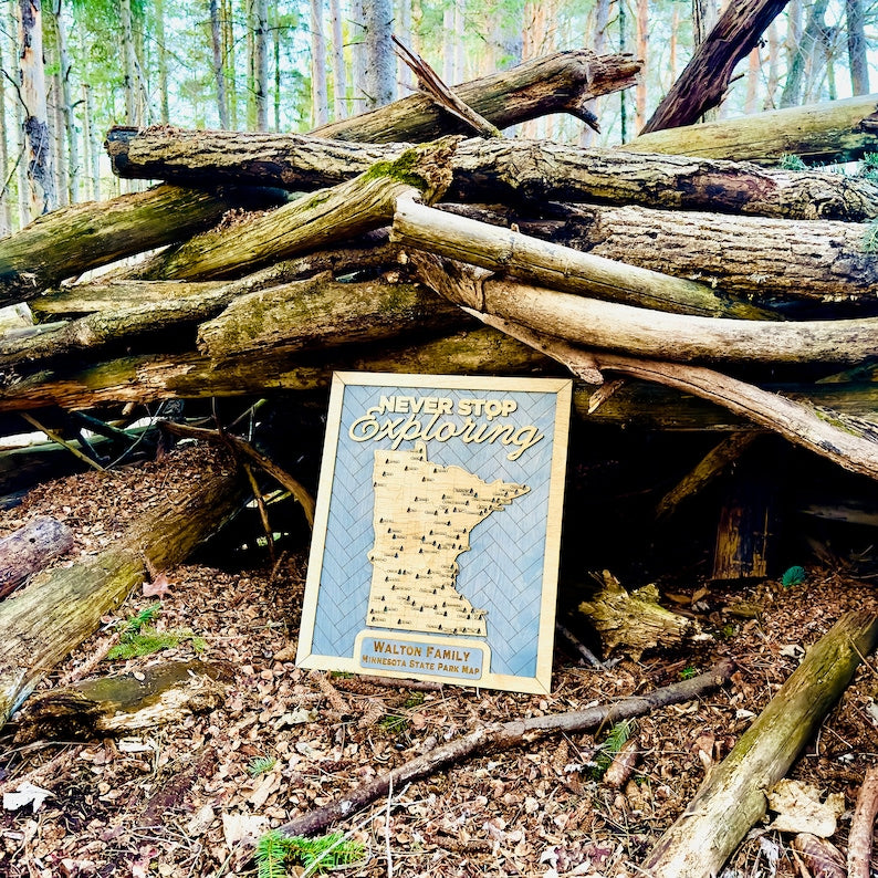 Custom Minnesota State Parks Travel Map