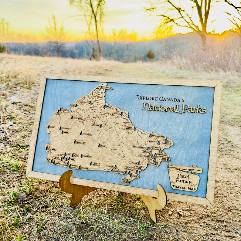 Custom Canadian National Parks Travel Map