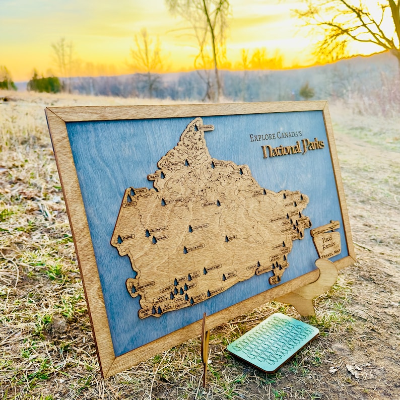 Custom Canadian National Parks Travel Map