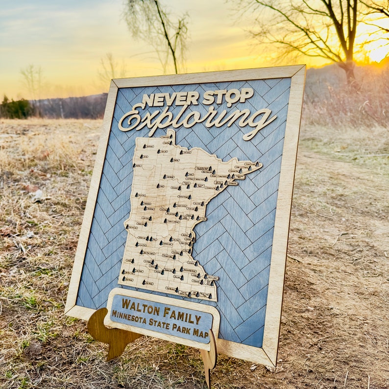 Custom Minnesota State Parks Travel Map