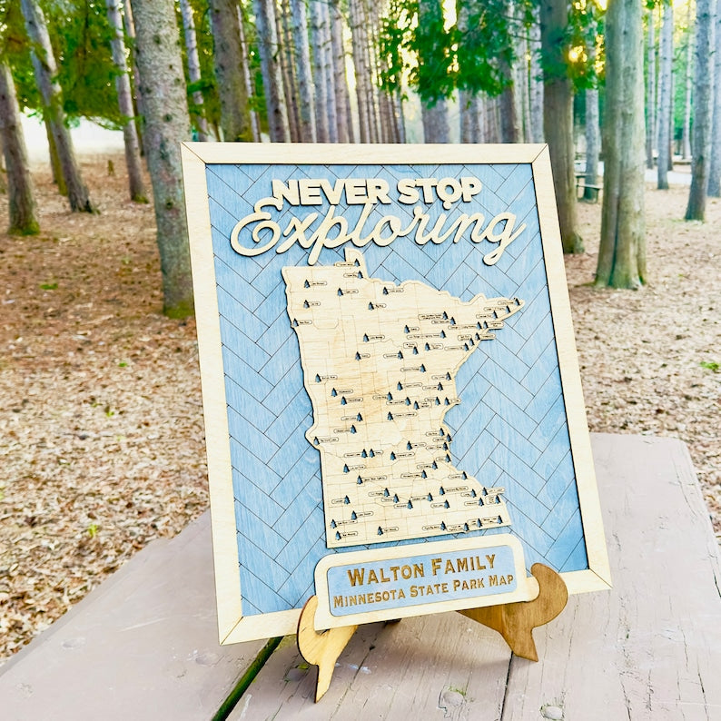 Custom Minnesota State Parks Travel Map