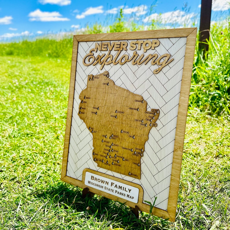Custom Wisconsin State Parks Travel Map