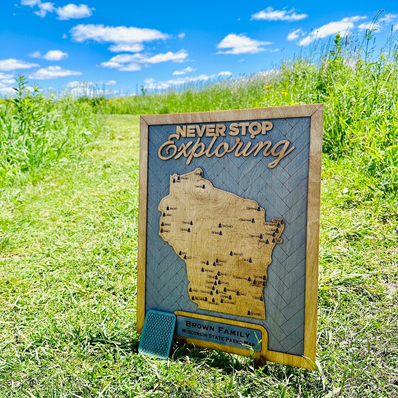 Custom Wisconsin State Parks Travel Map