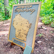 Custom Wisconsin State Parks Travel Map