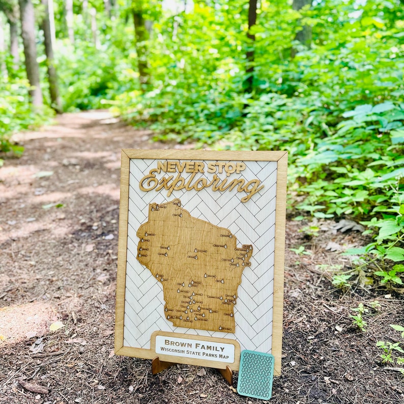 Custom Wisconsin State Parks Travel Map