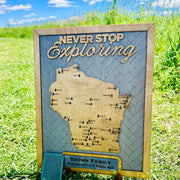 Custom Wisconsin State Parks Travel Map
