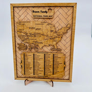 Layered USA National Parks Checklist Map