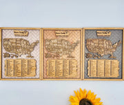 Layered USA National Parks Checklist Map