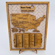 Layered USA National Parks Checklist Map